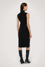 Abito tubino in cady con collo a costine 2