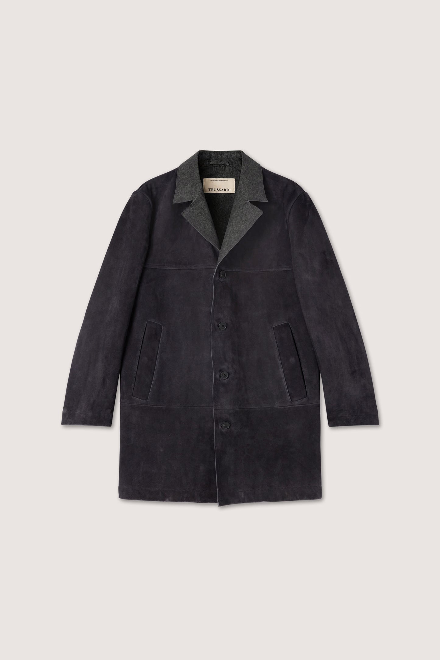 Cappotto in suede con dettagli denim 4|3871fa6e38f298c30a2f6ed8695c95314d773190d3a533f6b7a3317e50e80357