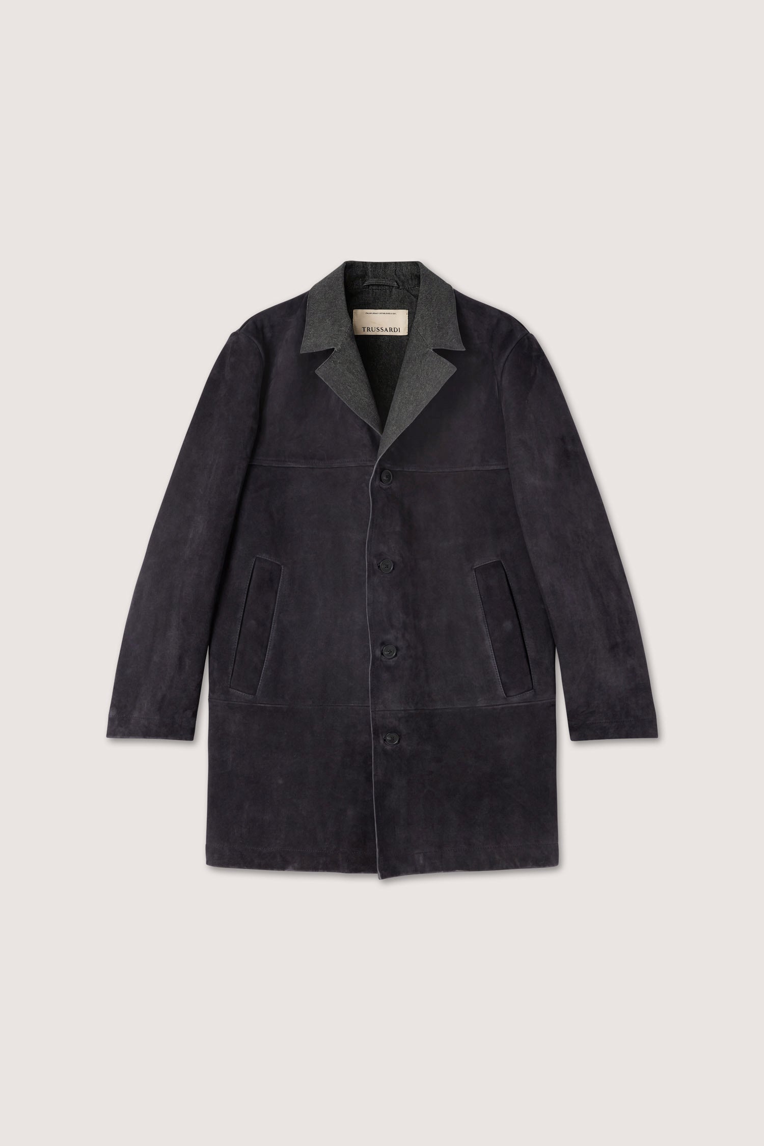 Cappotto in suede con dettagli denim 4|3871fa6e38f298c30a2f6ed8695c95314d773190d3a533f6b7a3317e50e80357
