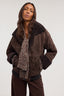 Bomber imbottito in suede e montone 2