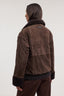 Bomber imbottito in suede e montone 4