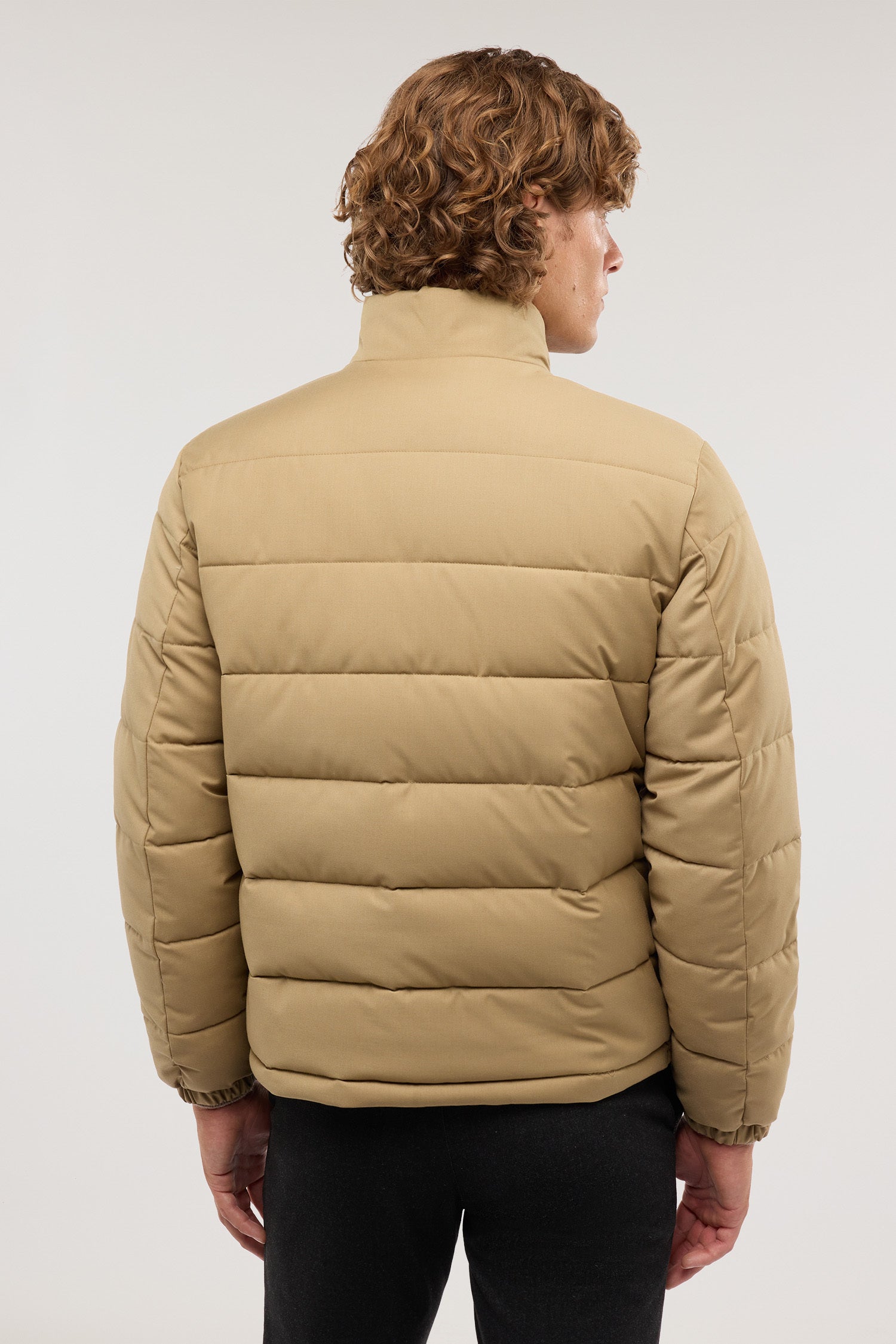 Giubbotto imbottito in nylon effetto laniero 5|dd21d5845804abda13235bc7df8249b7c90e9cf3e6285e972eebdb42e0da4329