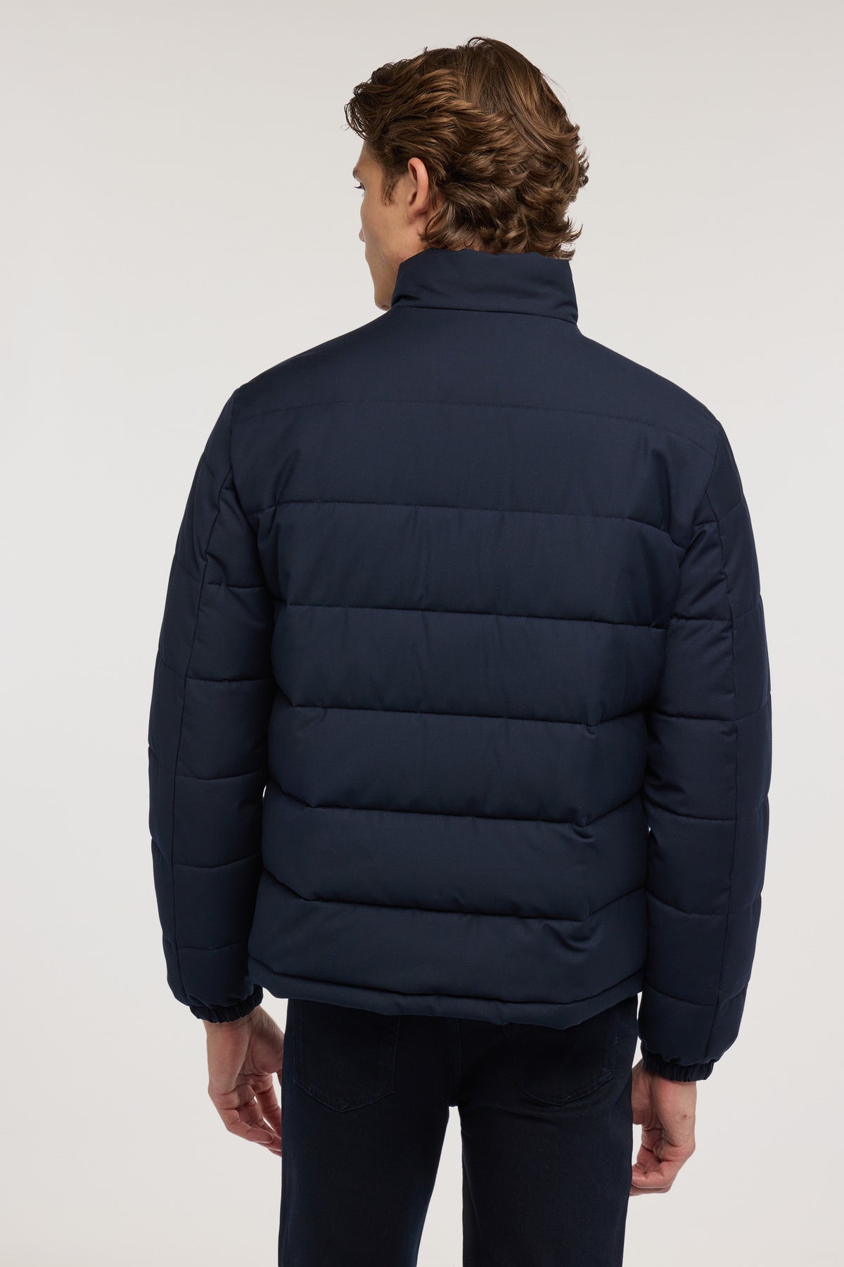 Giubbotto imbottito in nylon effetto laniero 3|1961c46e9a21386e17a3629752bf2855b2d5eb929b3e8fe05de4f1f33e205e45