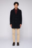 Single-breasted wool-blend coat