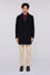 Single-breasted wool-blend coat