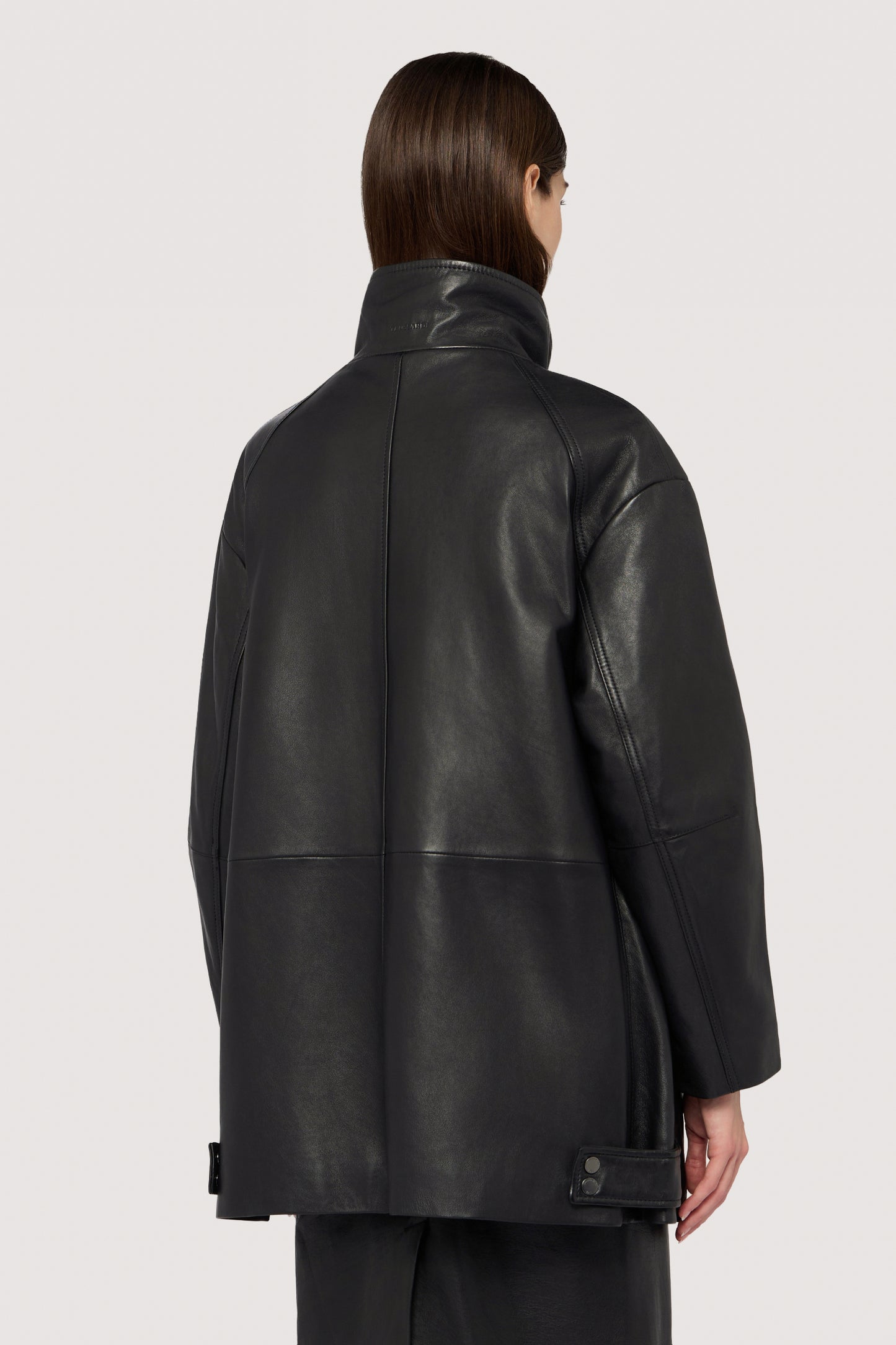 Caban imbottito in pelle linea ad A 2|d4aacff092d295f4332b7dff73fcec98658ede510aaed4d44c644b1e9ad8b478