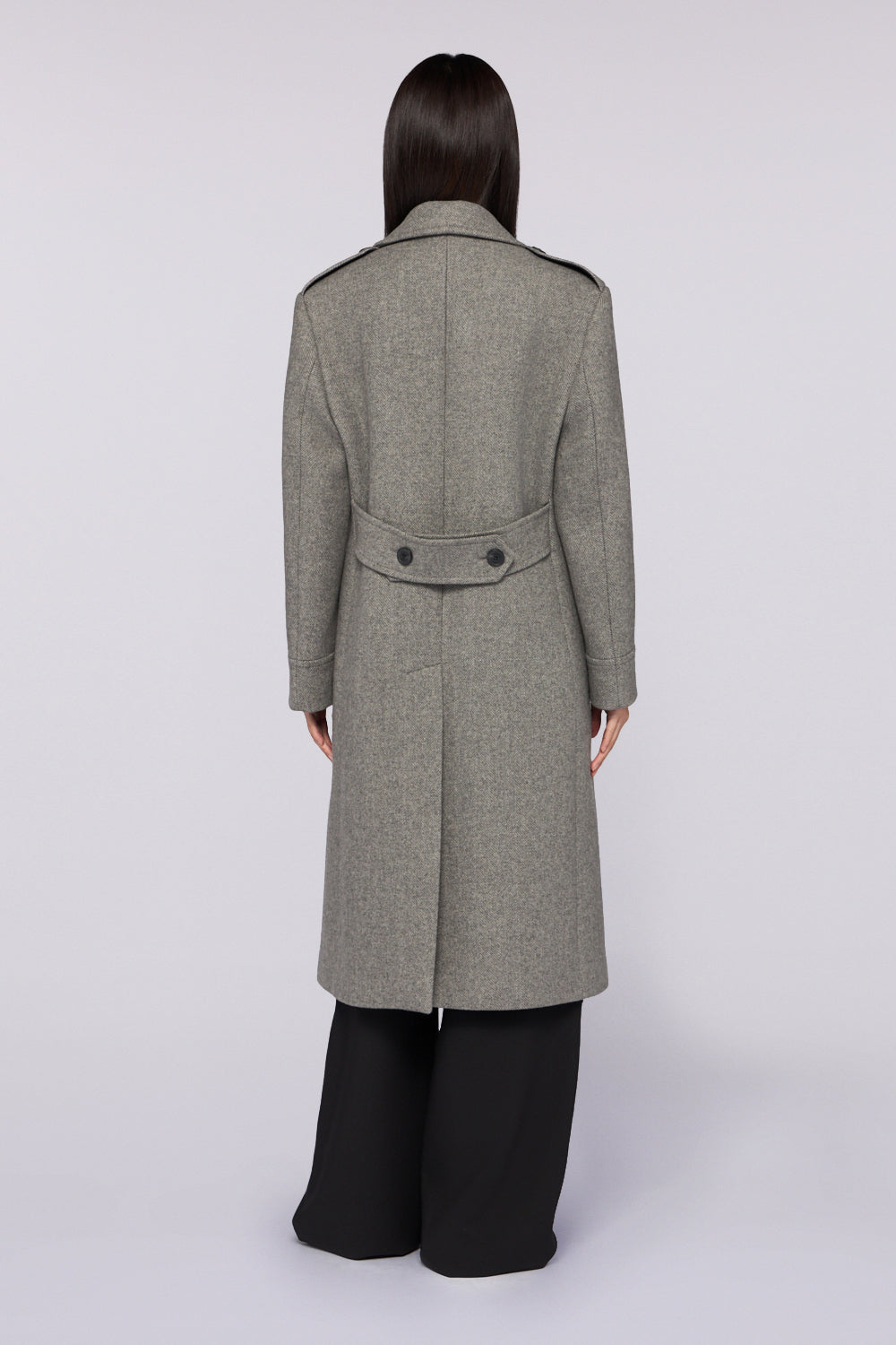 Cappotto doppiopetto spigato in misto lana 2|f08c5bfadd01f8dc0dc1442ed23ff4813459f1706007faf5b7a49394b448c035