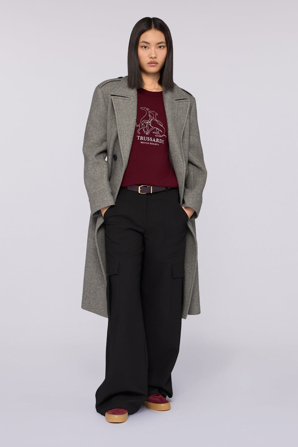 Cappotto doppiopetto spigato in misto lana 4|639d2b197b16c8b2bbbb219e42e818f1af5ded9aef722ec9a72d6567437f9ee0