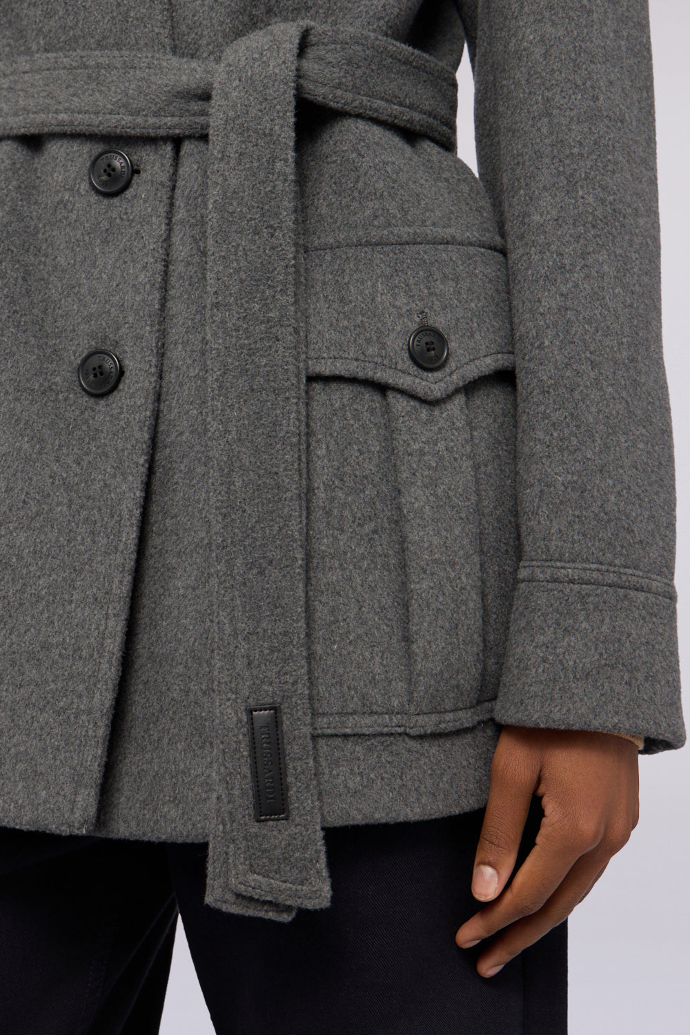 Field jacket in misto lana con cintura 3|e4061f9b5545dbede61936a226866cc59cbc5a3b840f2506c9396a108b22e700