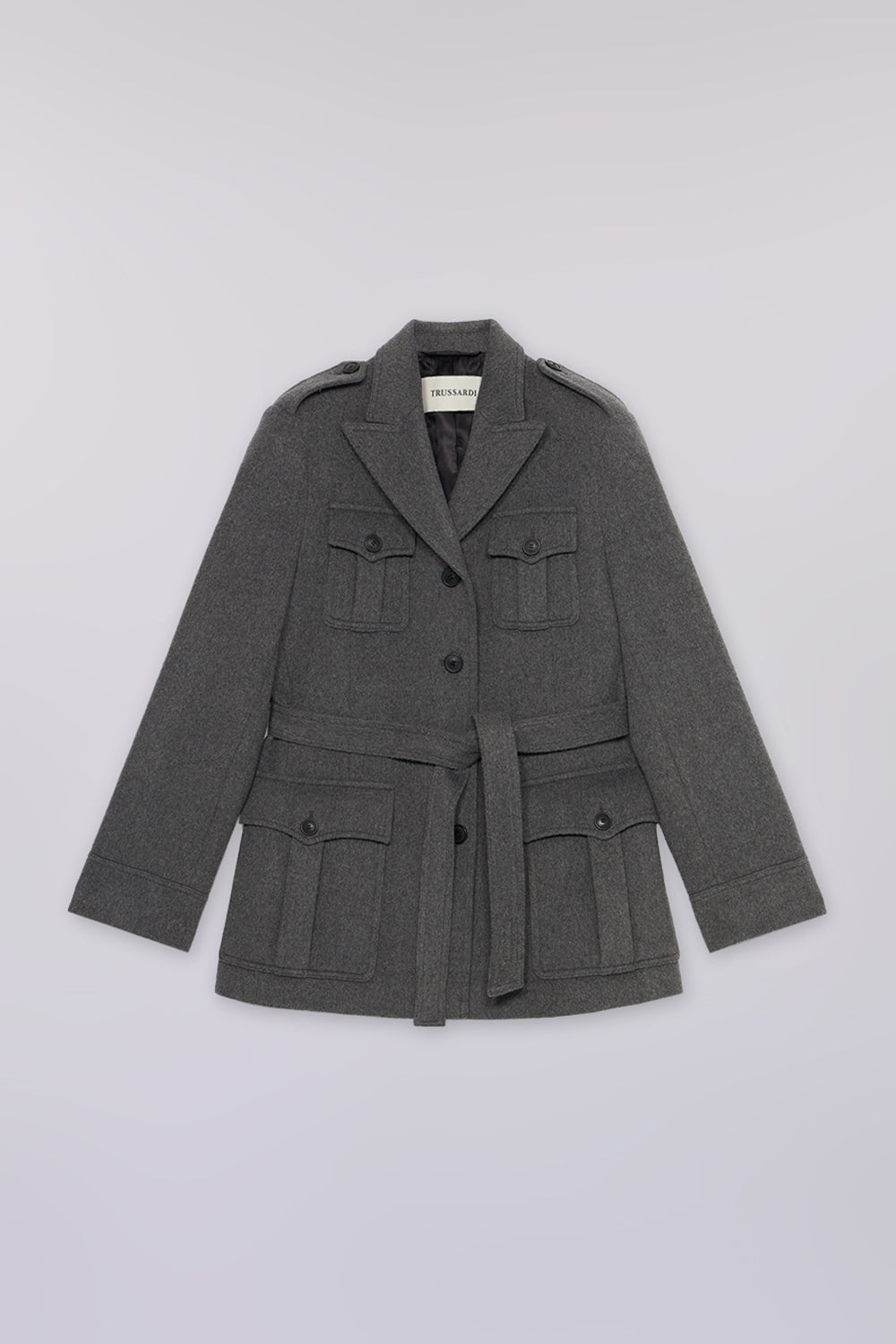 Field jacket in misto lana con cintura 5|2ca4dbc94e8f42c65dbfc575e1d55083f7b4c350626d7badf5c206806a2ed540