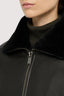 Bomber relaxed fit in pelle con inserti in pelliccia 3