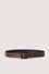 Ceinture réversible en cuir avec passant logotypé