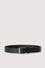 Belt with greyhound buckle in leather