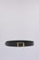 Reversible crocodile-embossed leather belt