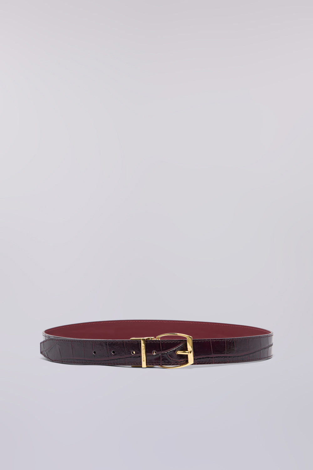 Cintura reversibile in pelle stampa coccodrillo 1|35d25c3f5f0c13b8efe7deee63b8b7148b5defe5b0b50b90fc7bfbc4bfedeb4f