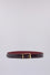 Ceinture réversible en cuir imprimé crocodile