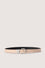 Calfskin belt with greyhound cut-out