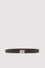 Reversible calf leather belt with greyhound buckle
