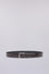 Calfskin belt with hexagonal buckle