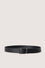 Reversible leather and saffiano belt