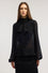 Chiffon blouse with pleated detail