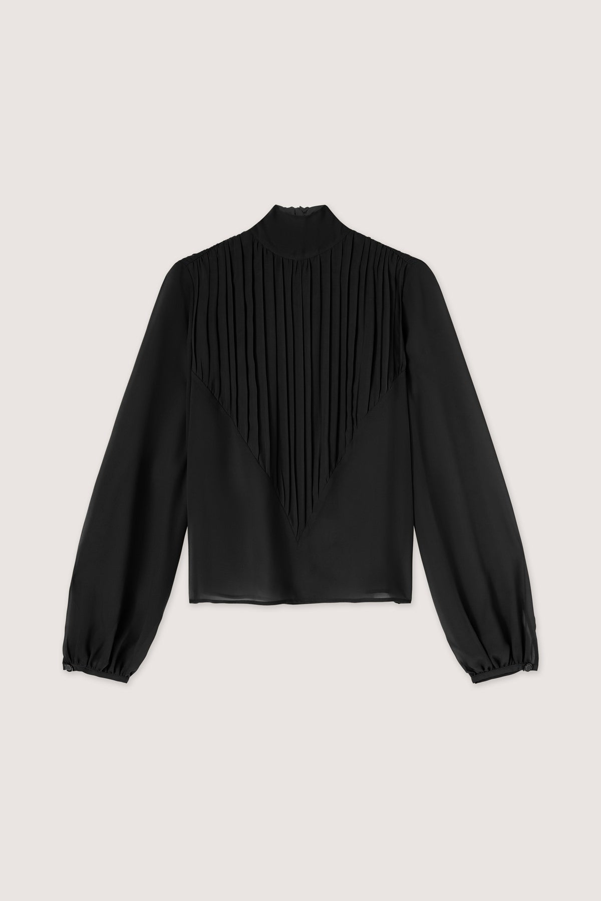 Blusa in chiffon con dettaglio plissé 6|2c82d2db5a0e979e741035878cf6839f6ee3395484ecc70bad30a9efe1de96ae