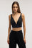 Top in raso con paillettes