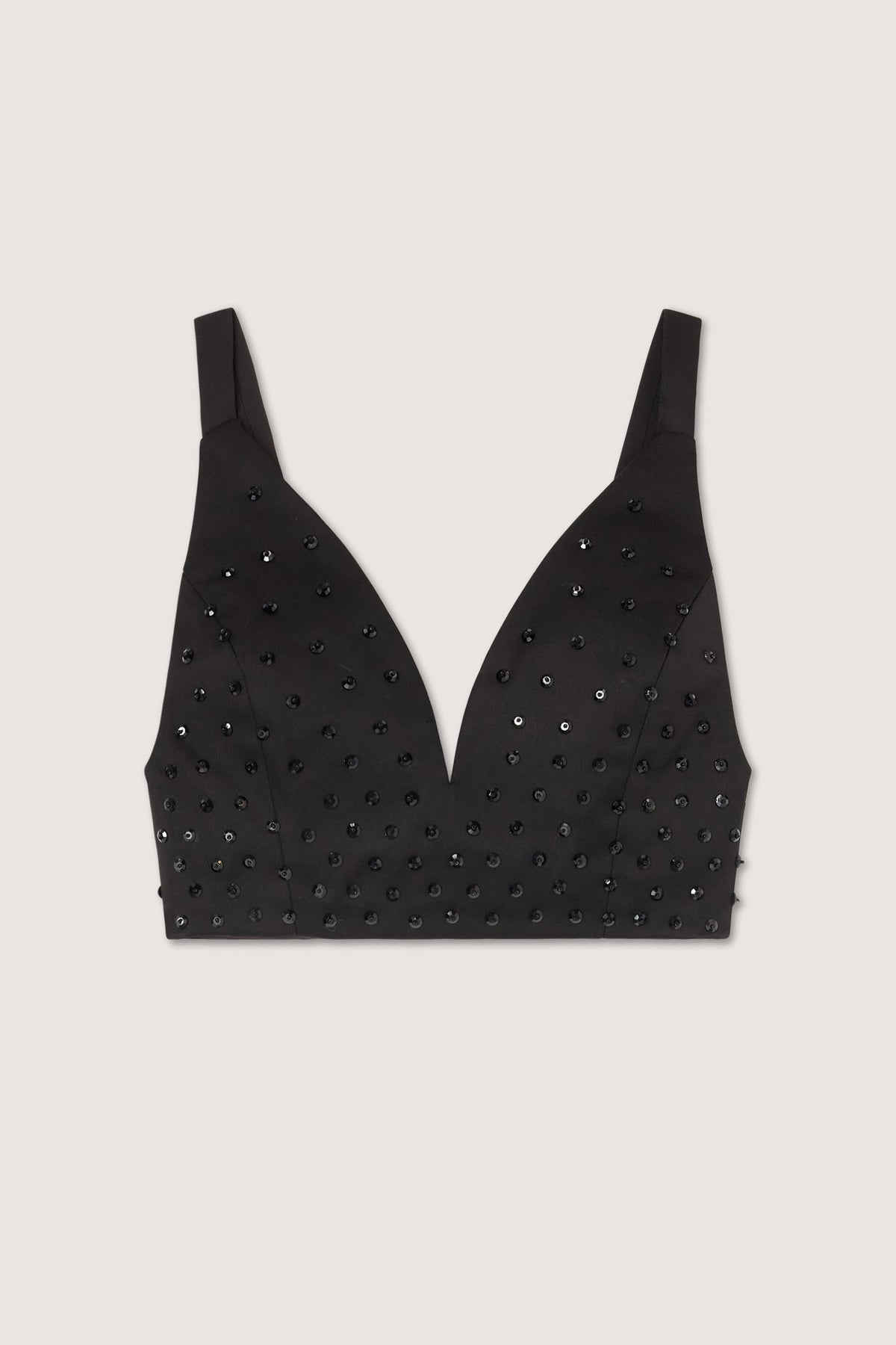 Top in raso con paillettes 1|82b478fe8c805c53b4a708f3e12f2f5a365d99555172db314df8fdf5d8e9e7c6