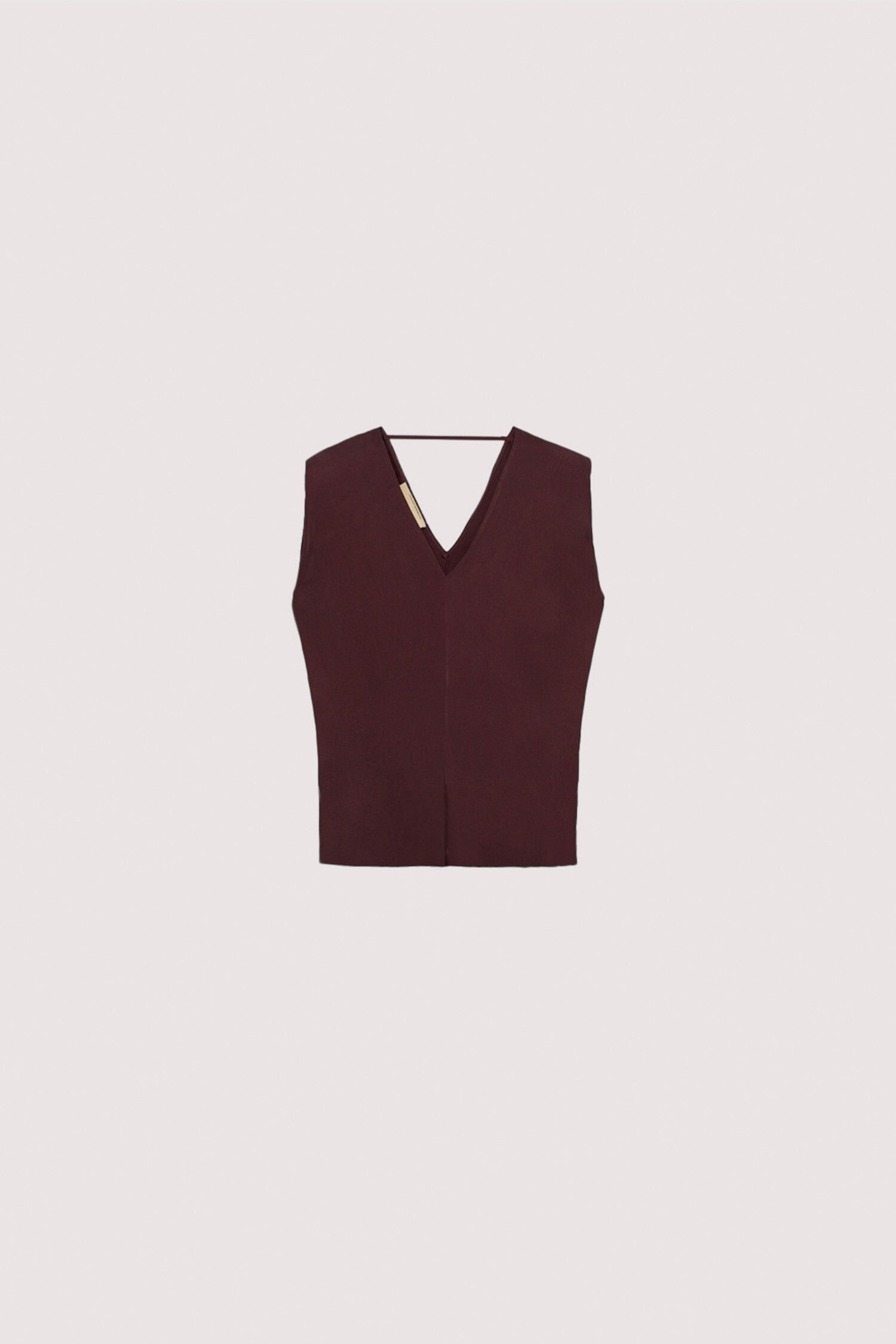Top scollo a V in viscosa twill 5|6a1024961aca4ac7511c37ab77c91486443bf5e28c6b17a291d0fe7306427eb4