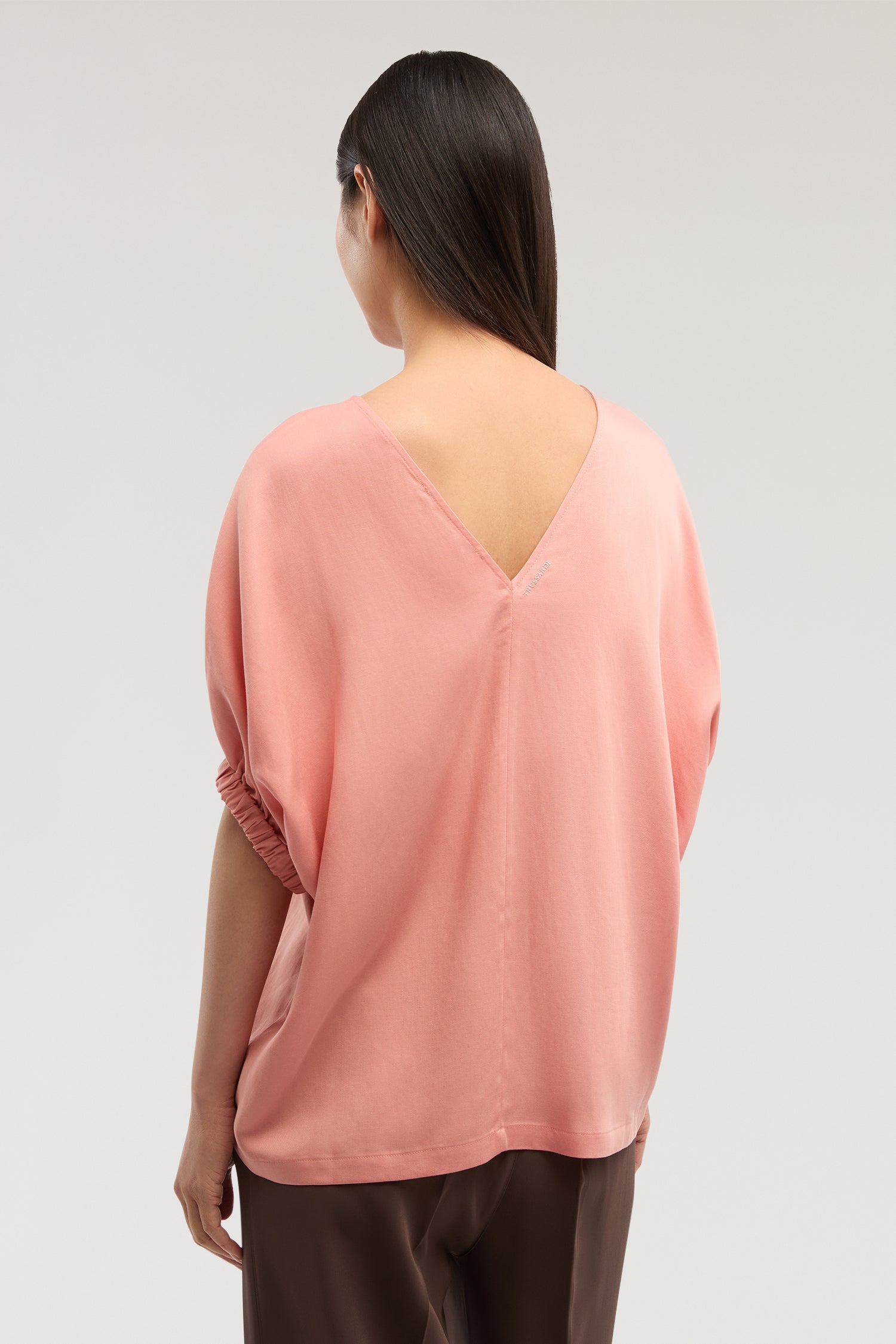 Blusa boxy in lyocell e lino 3|aecdfa6b0a9a945165a19547ed9c0aaf619c829d9ed13233f2ea2d49b355d763