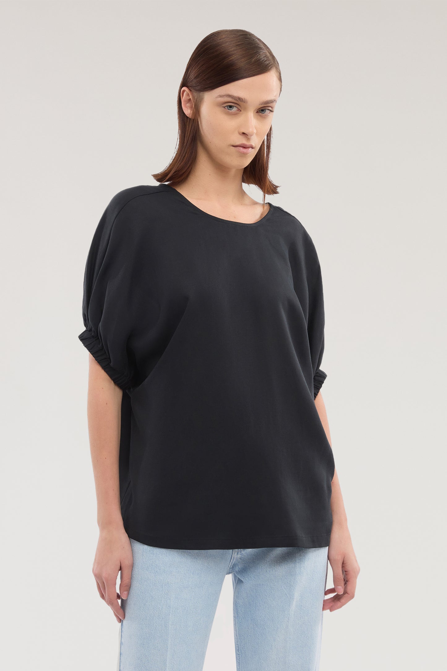 Blusa boxy in lyocell e lino 2|94ee0e079502adbf2bec4a9c0ebe16c31d41d5b45e6e76233be470b013dd3b26