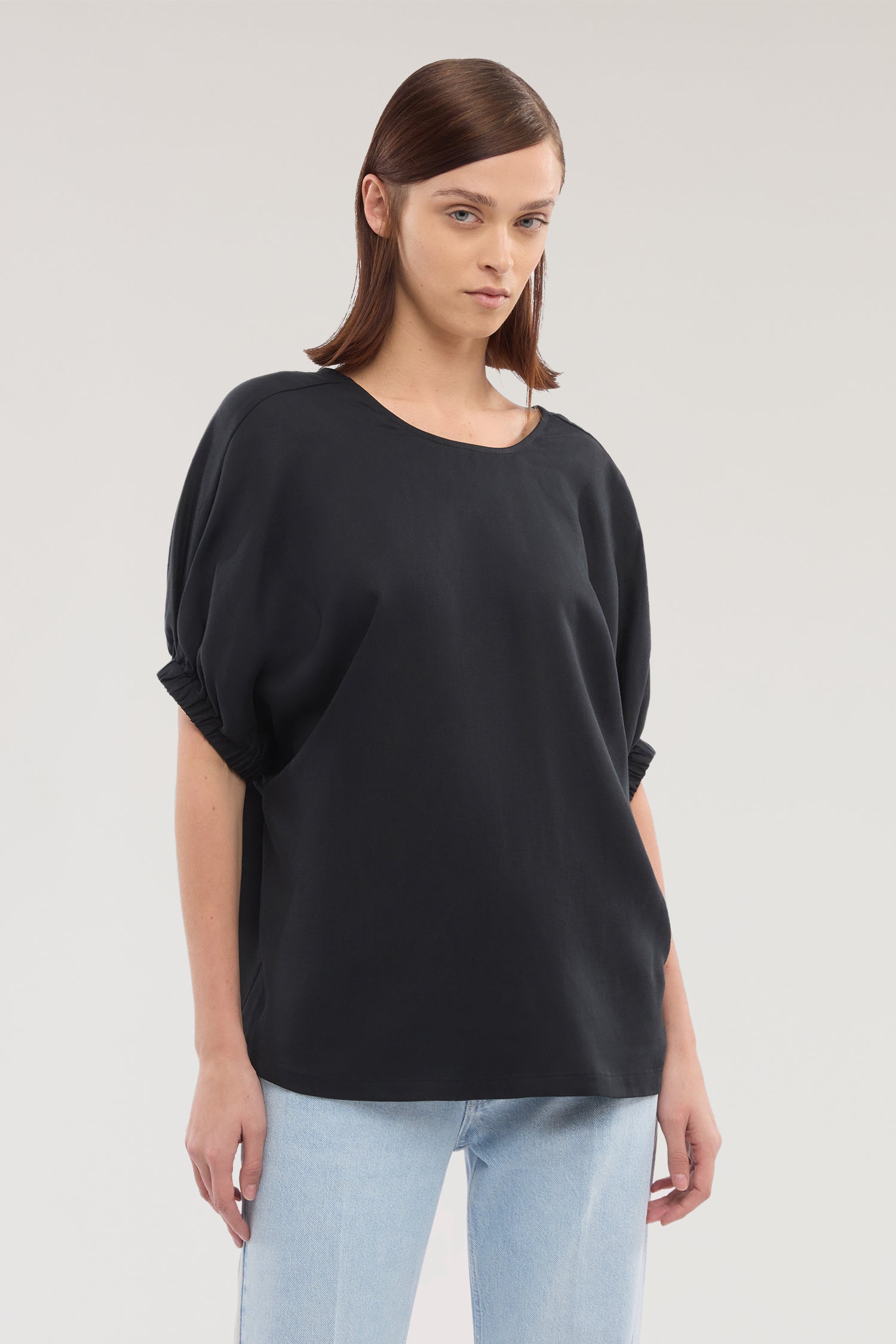 Blusa boxy in lyocell e lino 2|94ee0e079502adbf2bec4a9c0ebe16c31d41d5b45e6e76233be470b013dd3b26