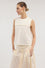 Sleeveless blouse in poplin