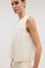 Sleeveless blouse in poplin