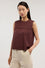Sleeveless blouse in poplin