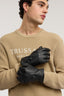 Nappa leather gloves with embossed greyhound detail