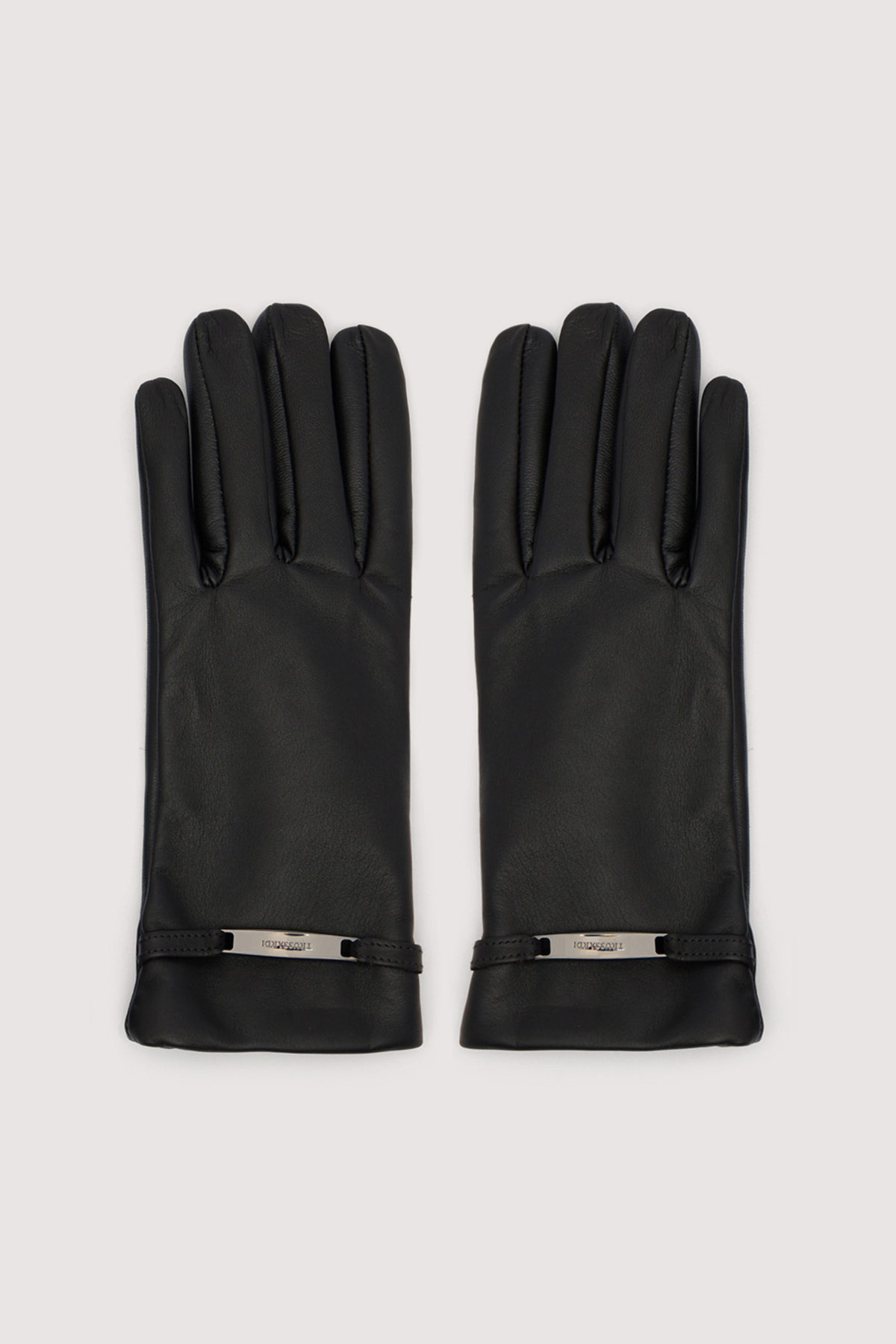 trussardi handschuhe Handschuhe aus Nappaleder mit Metallapplikation – Trussardi