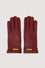 Nappa leather gloves with metal application