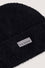 Bouclé knit beanie with logo patch
