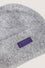 Bouclé knit beanie with logo patch