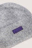 Berretto in maglia bouclé con patch logo 1