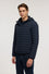 Padded jacket with hood in crinkle nylon
