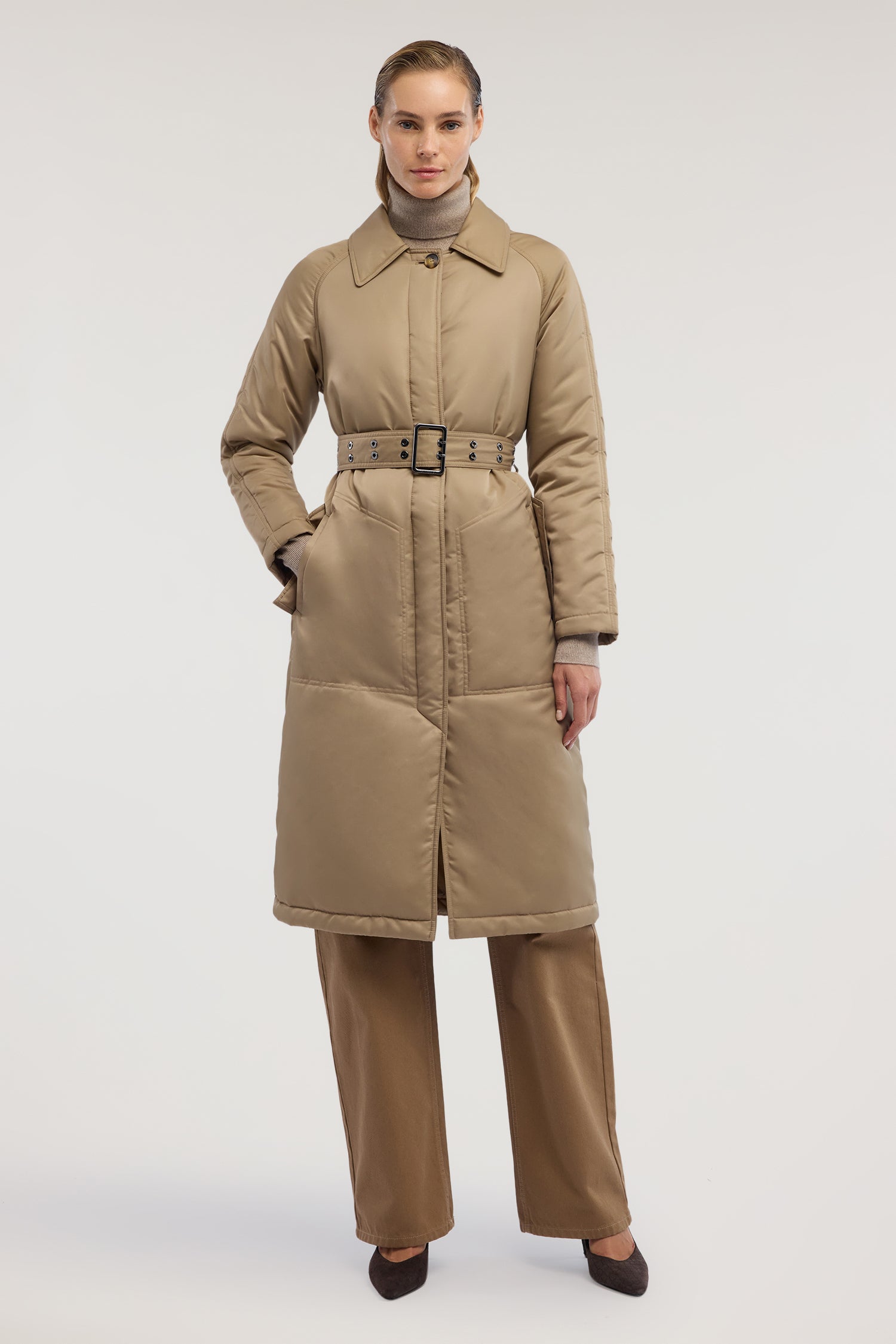 Trench imbottito con cintura doppio ardiglione 1|9e724bd0c64e7fb96b54794bf710e3ec5f788968e4ec0e6db3ec44d634840371
