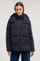 A-line padded jacket in iridescent nylon