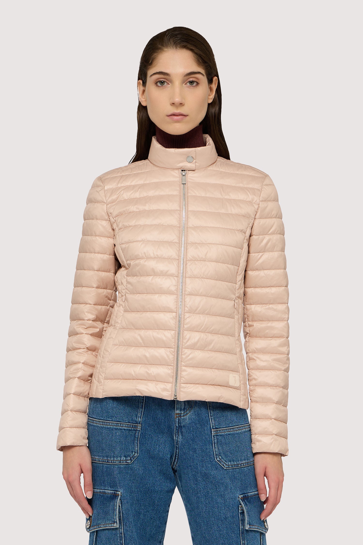 Giacca imbottita in nylon lucido 1|55187b9213765e4c625fd72cd2ff414669d9f187a07da3e028d21141e7a7df79