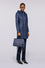 Lange Steppjacke aus glänzendem Nylon