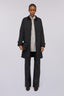 Trench trapuntato in nylon opaco con dettagli 1