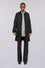 Matte nylon quilted trench coat with details