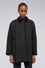 Matte nylon quilted caban coat
