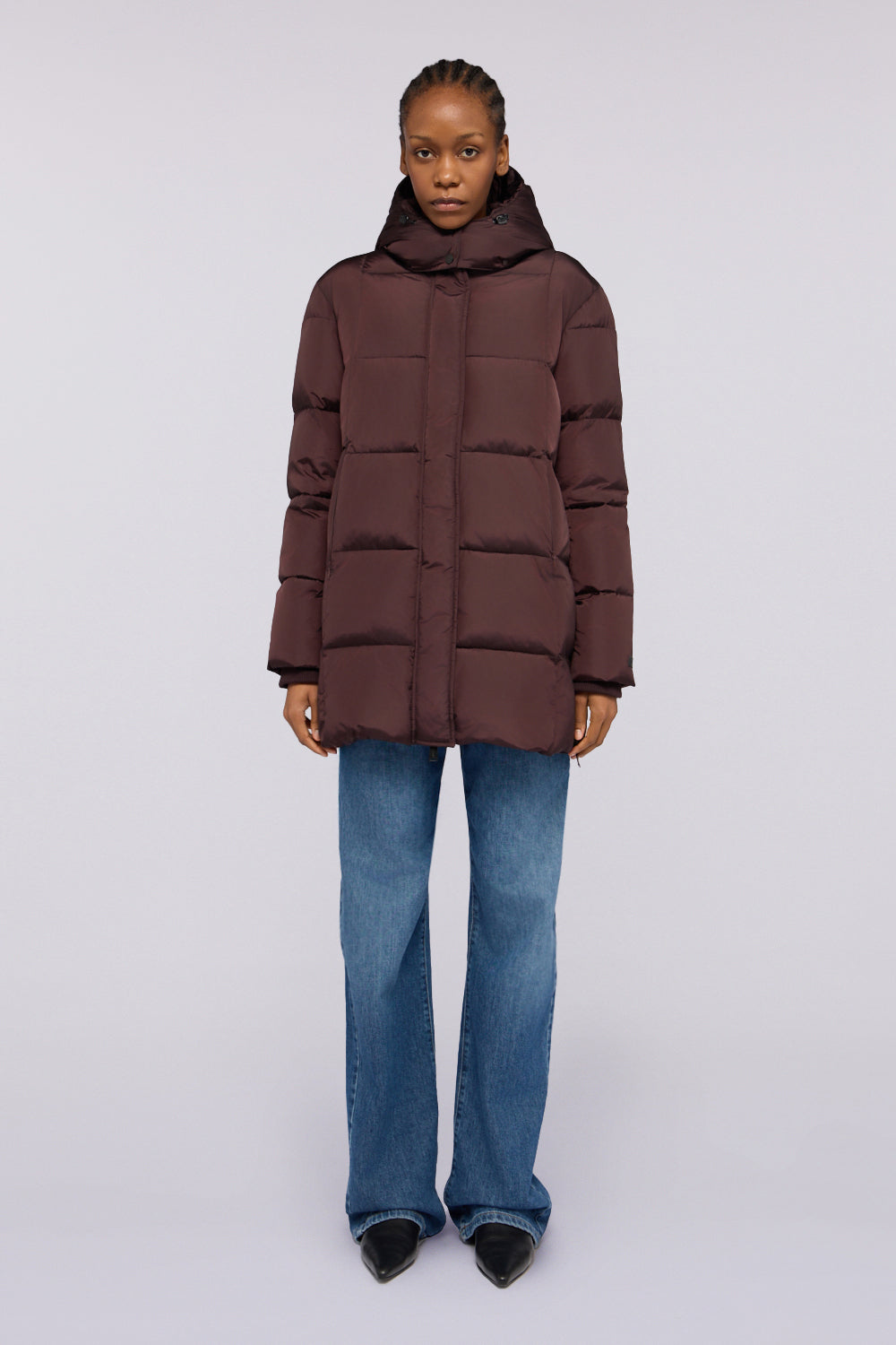 Caban imbottito con cappuccio in nylon 2|3a8cb8b601d4203eb633732ff94504758f6ac97ccbf4efa965509a1e7370b9db